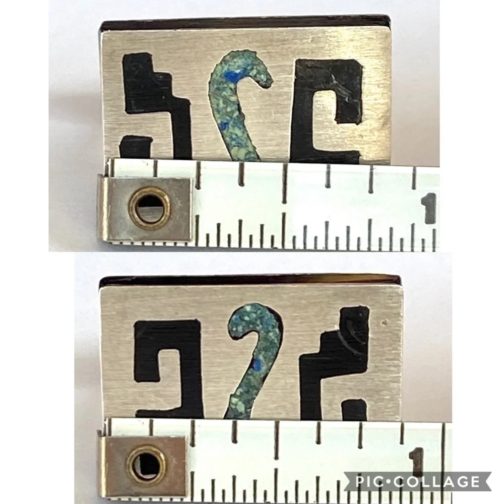 VTG Taxco Mexico Sterling 925 Onyx Cuff links AAB
